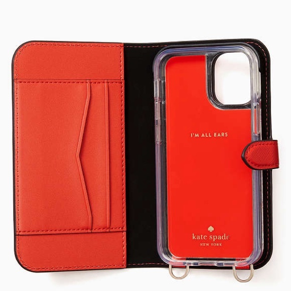 Kate Spade Magnetic Wrap Folio on a Chain IPhone 12 Mini Case - Picture 5 of 6